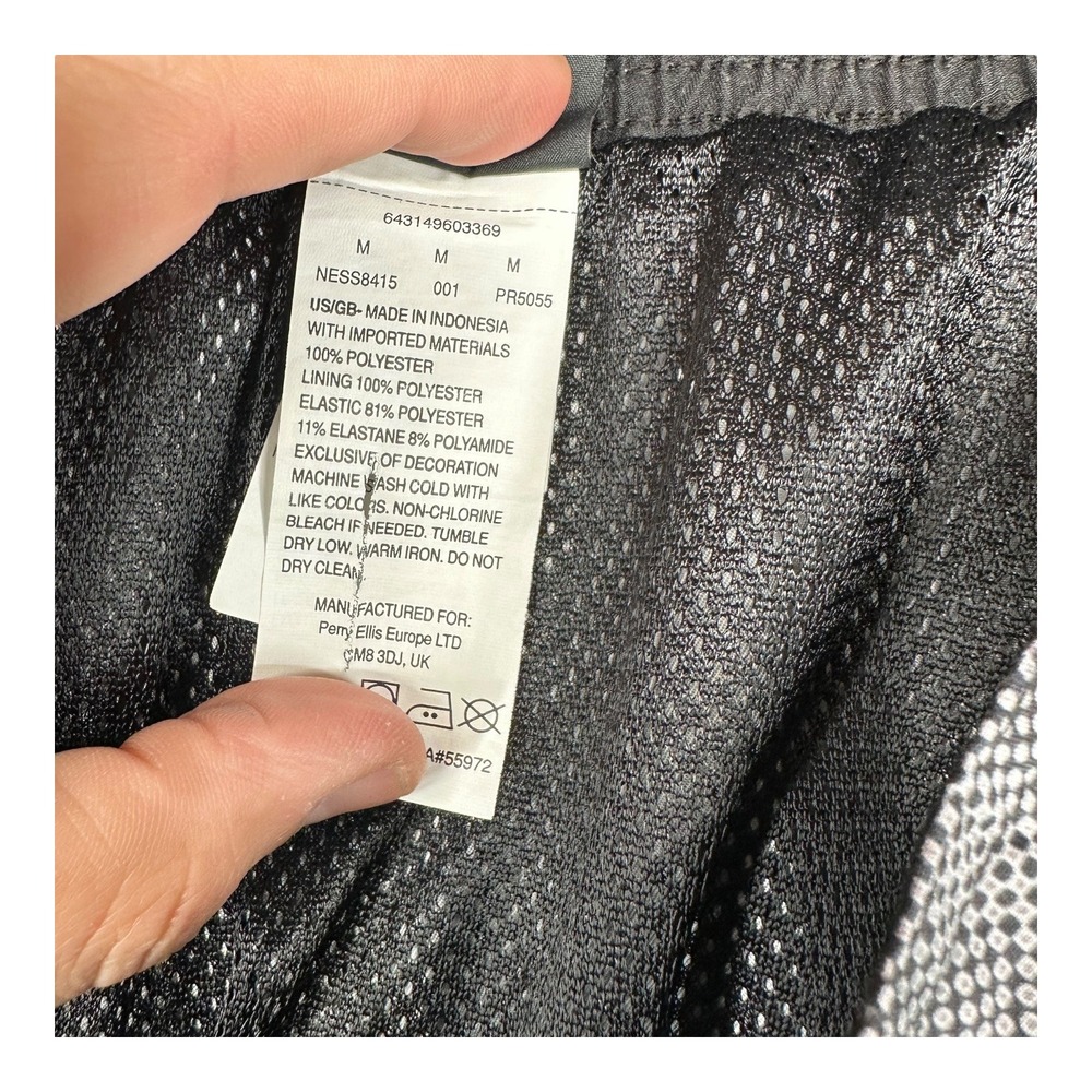 Nike Men's M Medium Gray Black Swirl Swim Trunks Pool Casual - Picture 13 of 16